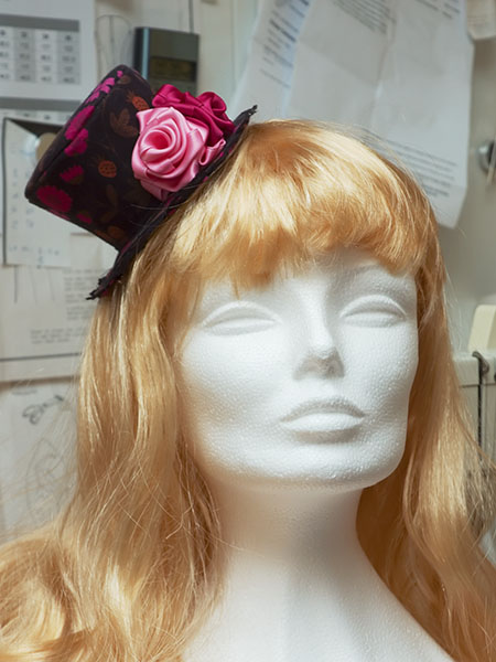 Mini hat on mannequin